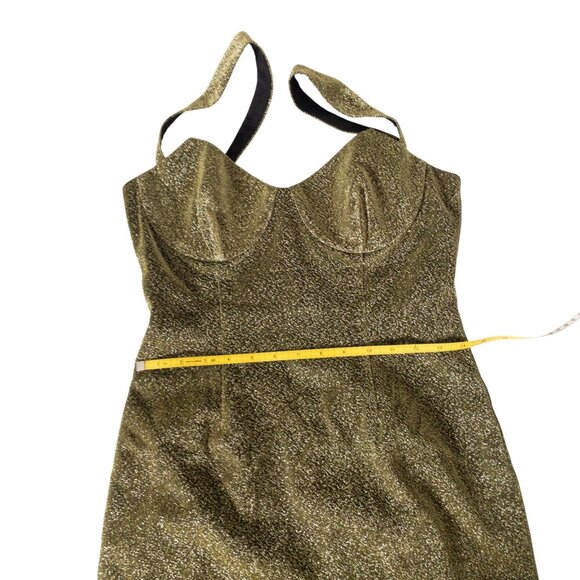 Boskemper Gold Glitter Mini Dress SZ S New Years Party Dress - Picture 6 of 11